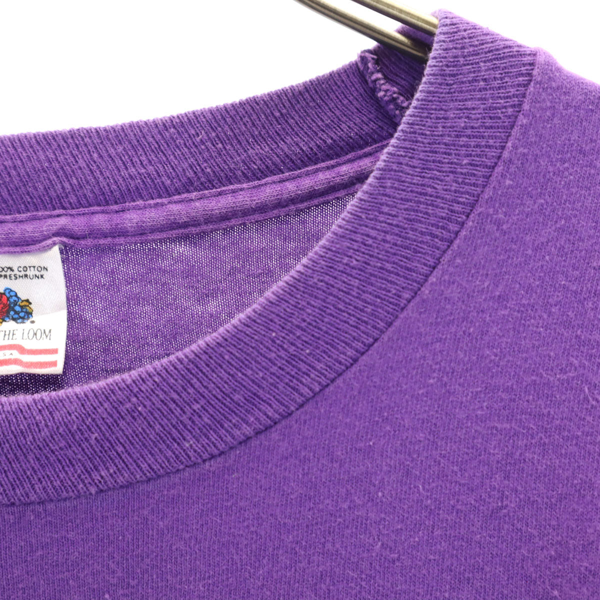 FRUIT OF THE LOOM フルーツオブザルーム 90s USA製 オールド 半袖 Tシャツ XL パープル シングルステッチ メンズ