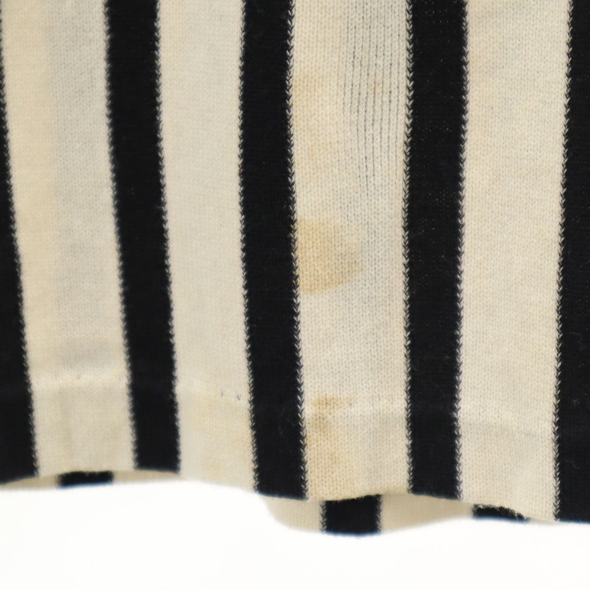 i.s. ISSEY MIYAKE アイエス イッセイミヤケ 90s 日本製 オールド ストライプ柄 ノースリーブ ニット 9 アイボリー レディース