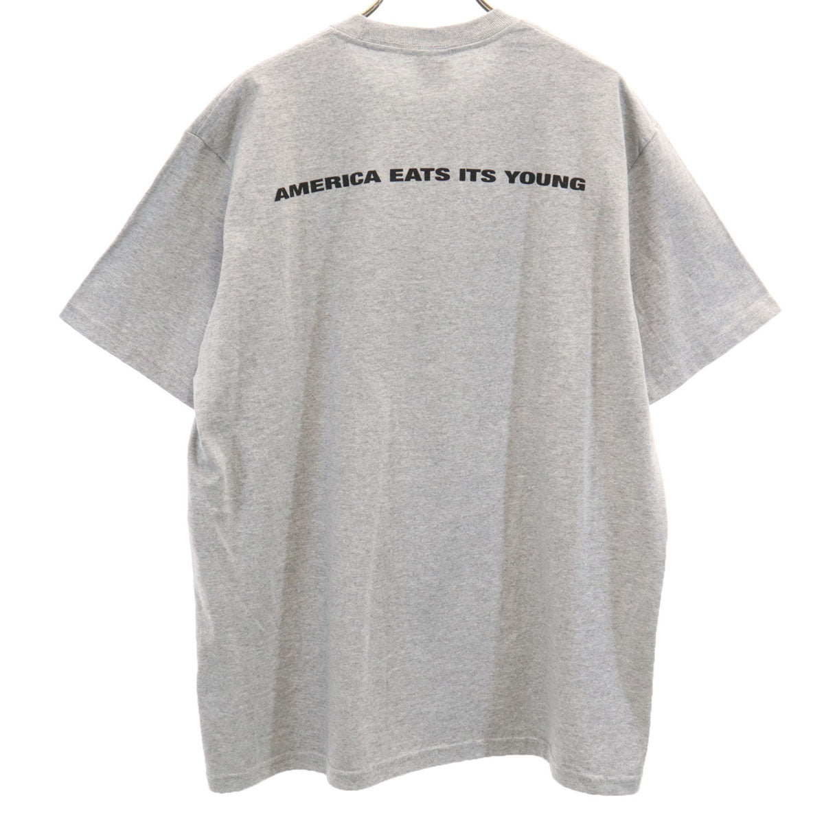 Supreme シュプリーム 21FW USA製 America Eats Its Young 半袖 Tシャツ M グレー メンズ