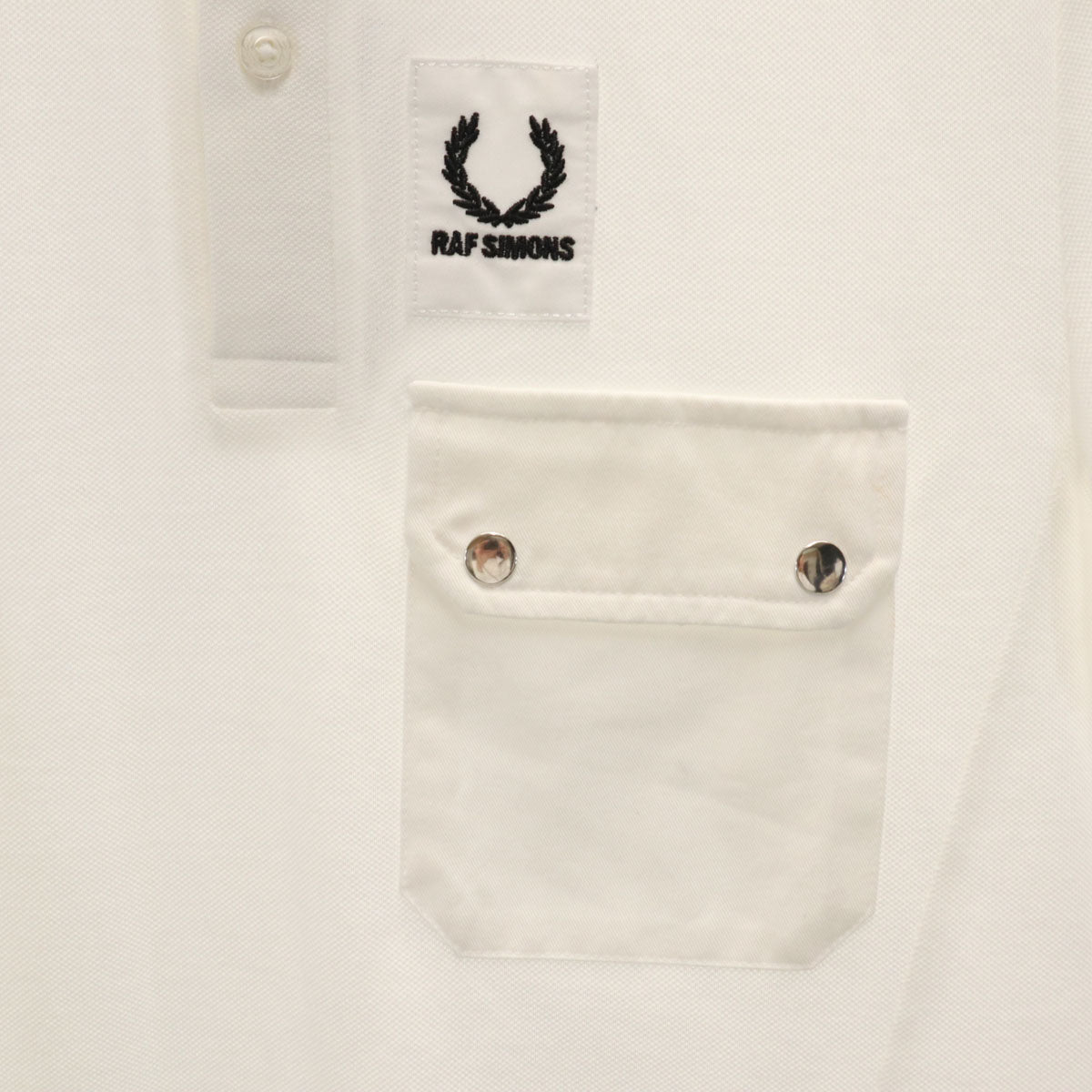 RAF SIMONS ラフシモンズ 未使用 FRED PERRY フレッドペリー コラボ ポルトガル製 半袖 ポロシャツ 36 ホワイト メンズ