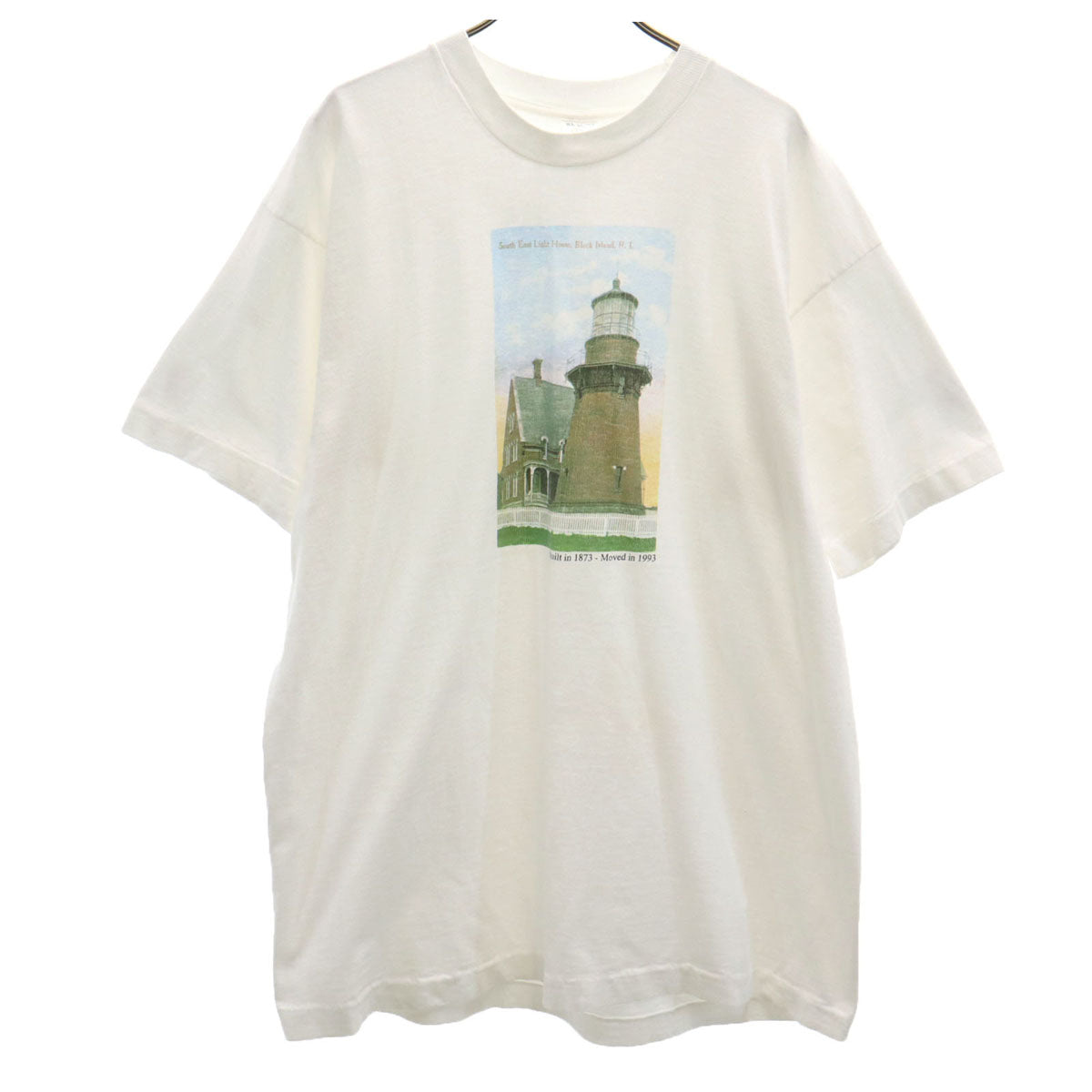 FRUIT OF THE LOOM フルーツオブザルーム 90s USA製 オールド 灯台 半袖 Tシャツ XL ホワイト シングルステッチ メンズ