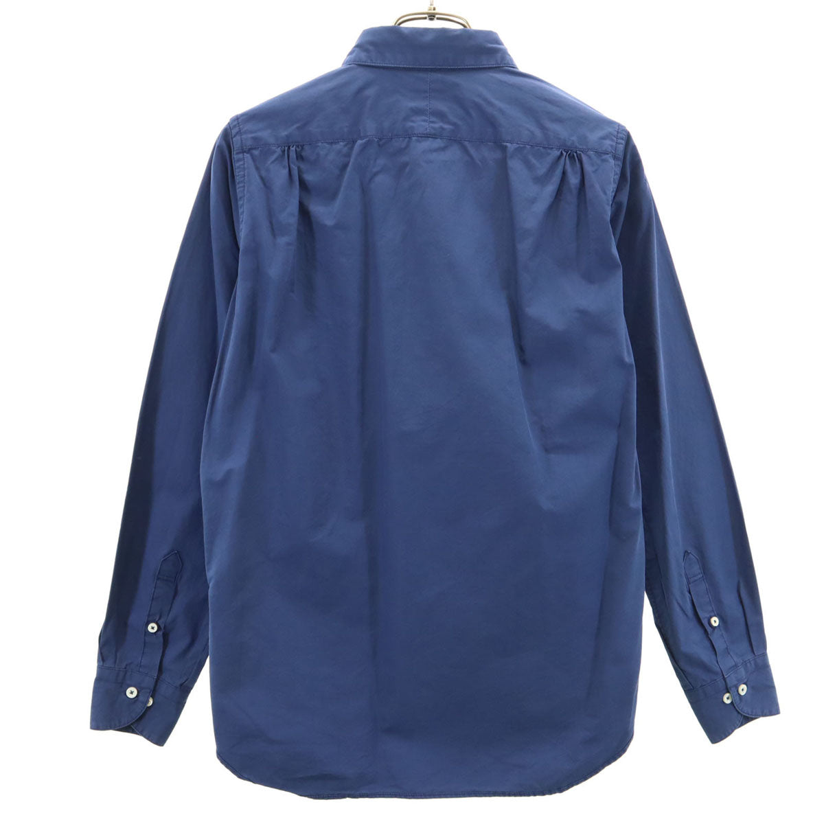 未使用 BRU NA BOINNE ブルーナボイン 長袖 コットンシャツ OO ネイビー メンズ