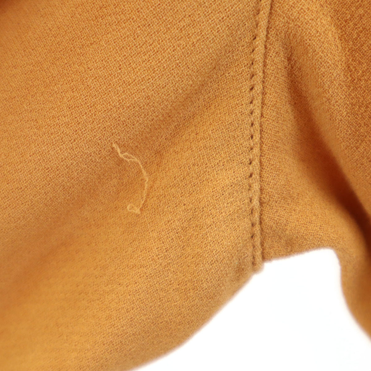 HERMES エルメス 90s フランス製 シルク オールド 半袖 シャツ 42 オレンジブラウン レディース