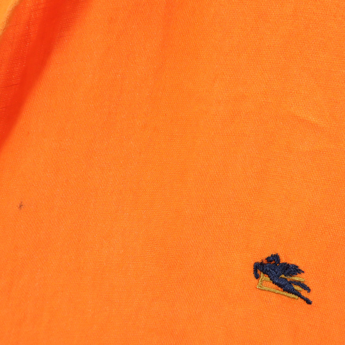 ETRO エトロ イタリア製 リネン 半袖 シャツ XXL オレンジ メンズ