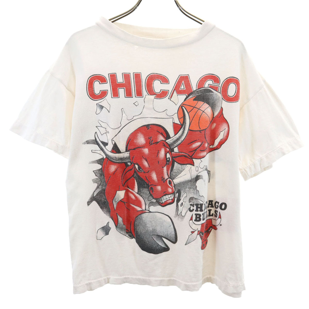 OLD オールド 90s NBA シカゴ・ブルズ 半袖 Tシャツ ホワイト Chicago Bulls シングルステッチ レディース
