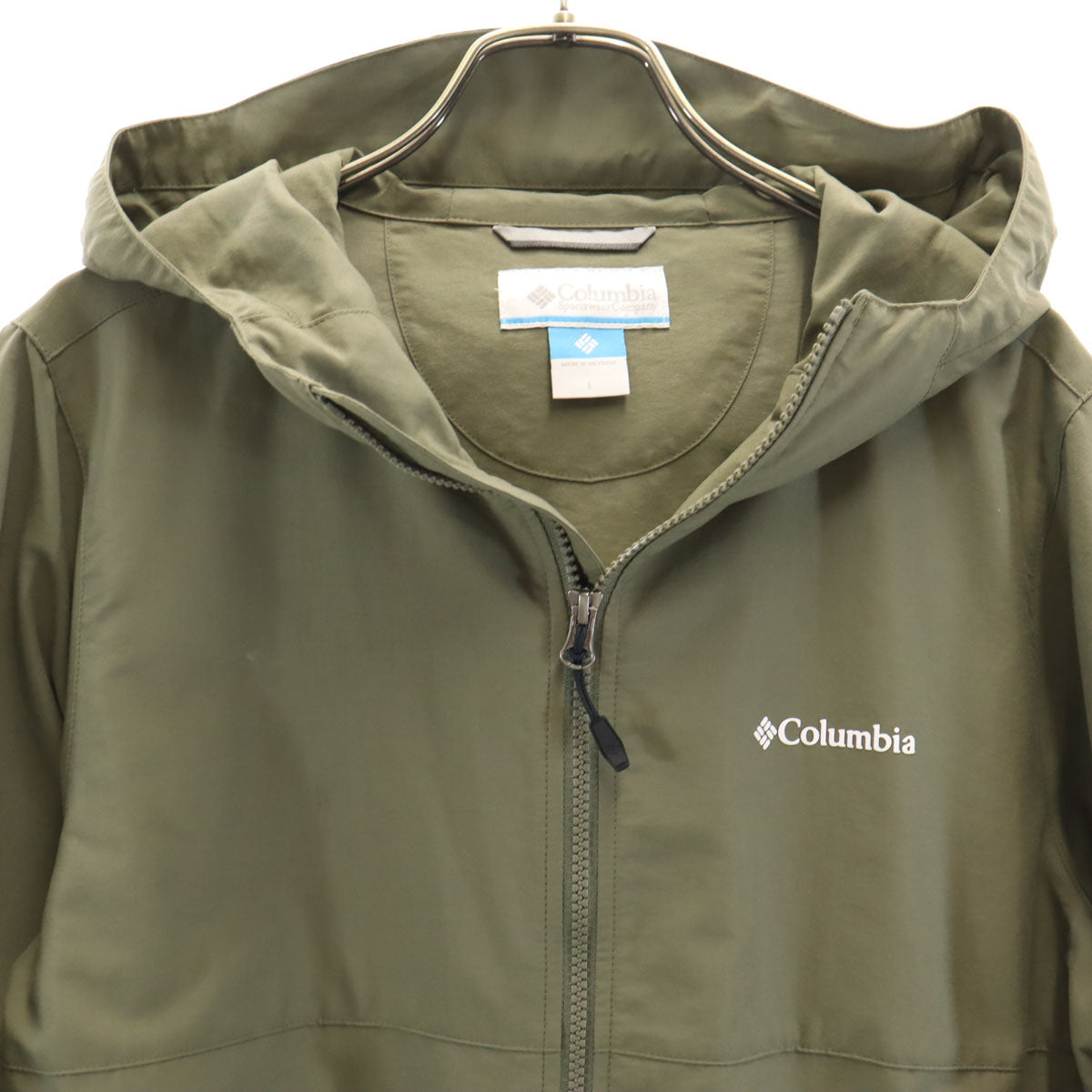 Columbia コロンビア ウザボナ パス ウインドブレーカー L カーキ アウトドア レディース