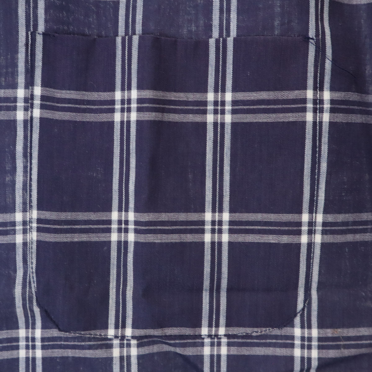 WILSHIRE 70s ヴィンテージ チェック柄 長袖 シャツ M ネイビー メンズ