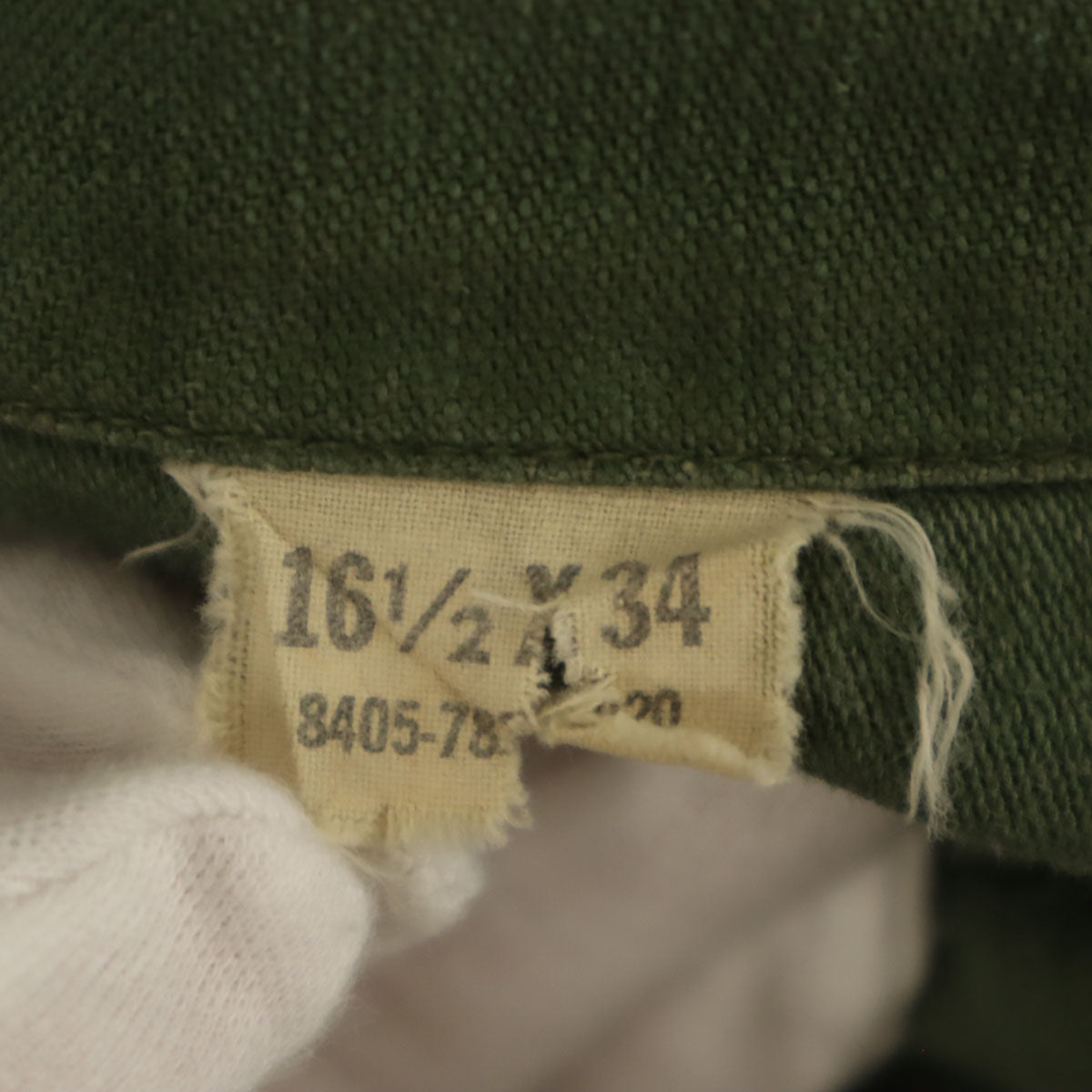 US ARMY アメリカ軍 70s ヴィンテージ DSA 長袖 ミリタリーシャツ 16 1/2 K34 カーキ メンズ