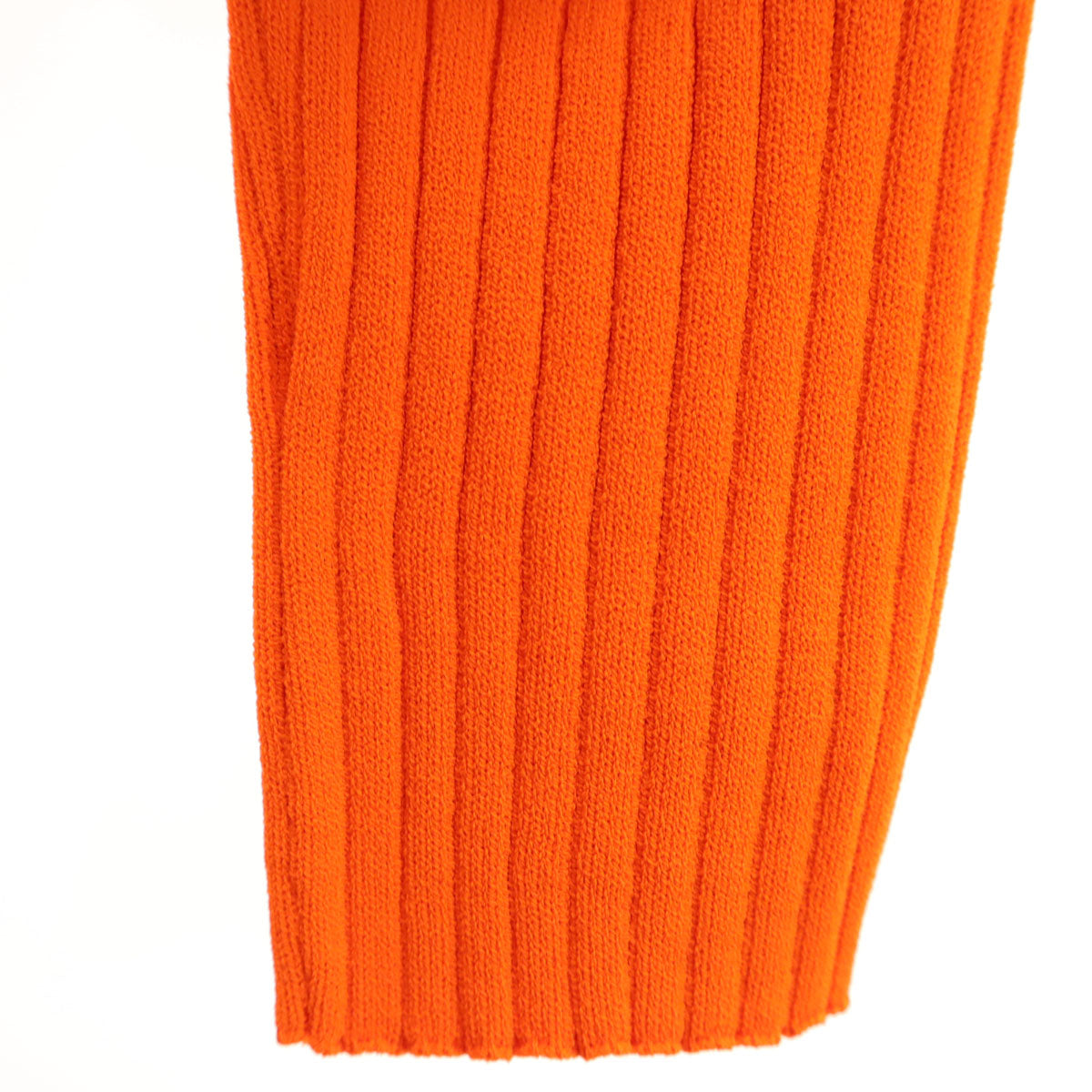 GUCCI グッチ イタリア製 7分袖 ボートネック リブ ニット S オレンジ 371111 レディース