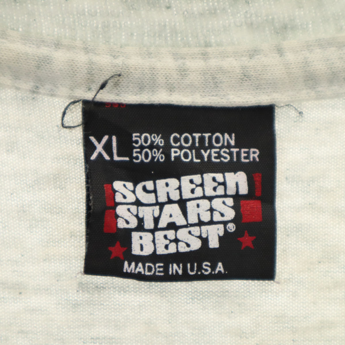 SCREEN STARS BEST スクリーンスターズベスト 90s USA製 オールド 企業モノ プリント 半袖 Tシャツ XL グレー シングルステッチ メンズ