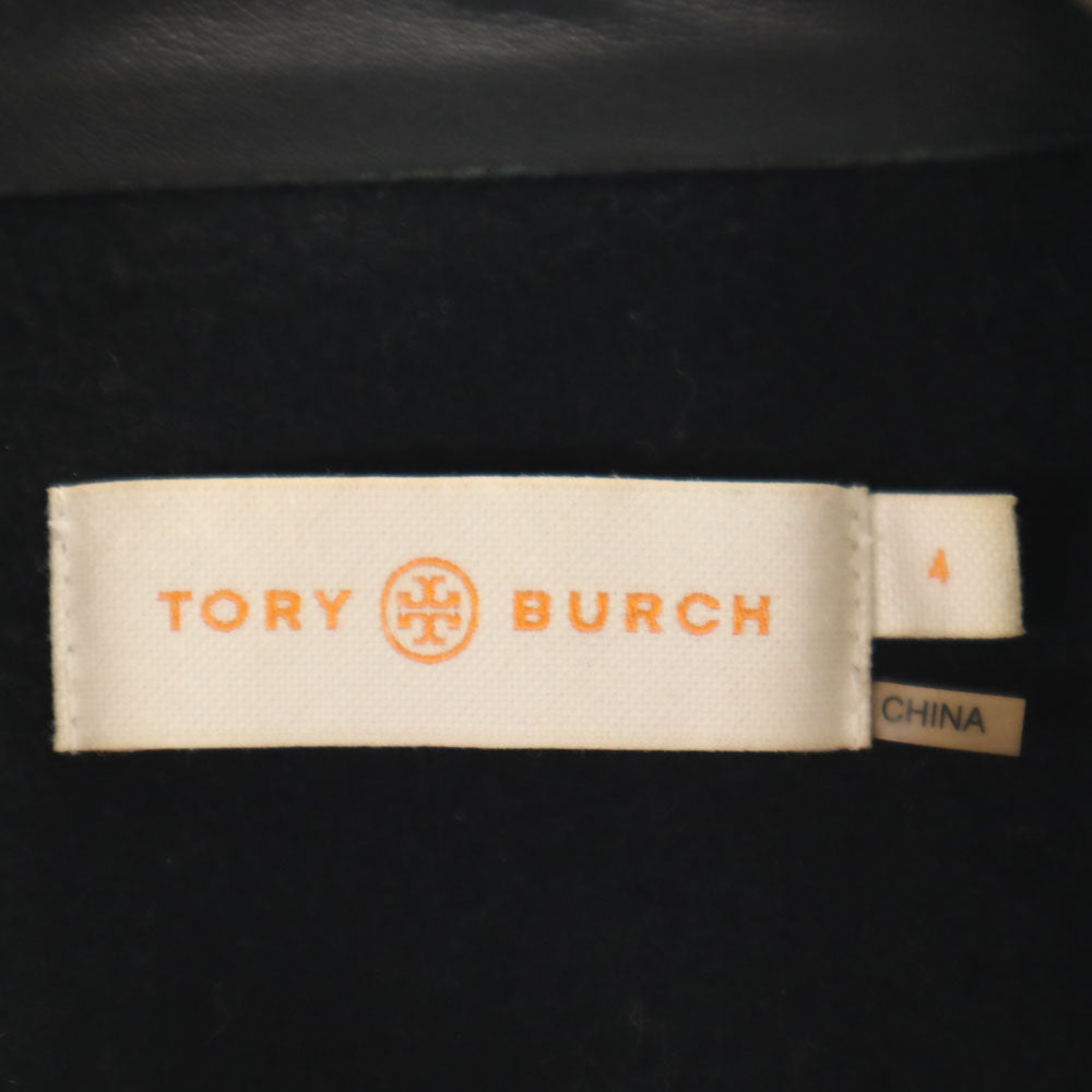Tory Burch トリーバーチ 羊革 レザー ダブルライダースジャケット 4 ブラック レディース