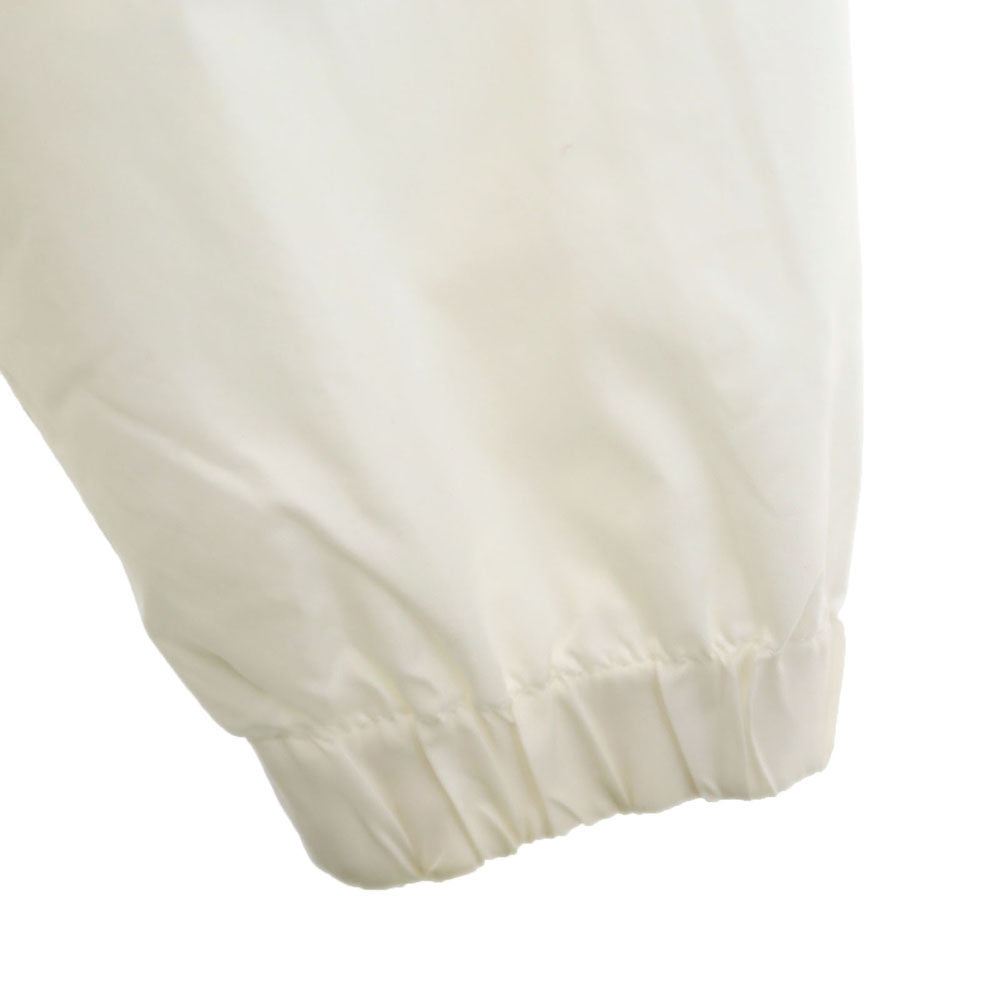 adidas アディダス 70s デサント製 ヴィンテージ トレフォイルロゴ刺繍 ナイロンジャケット M 白 メンズ