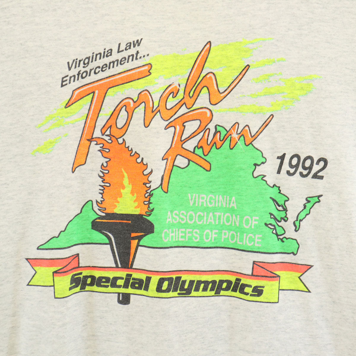 SCREEN STARS BEST スクリーンスターズベスト 90s USA製 オールド Torch Run 半袖 Tシャツ XL グレー シングルステッチ メンズ
