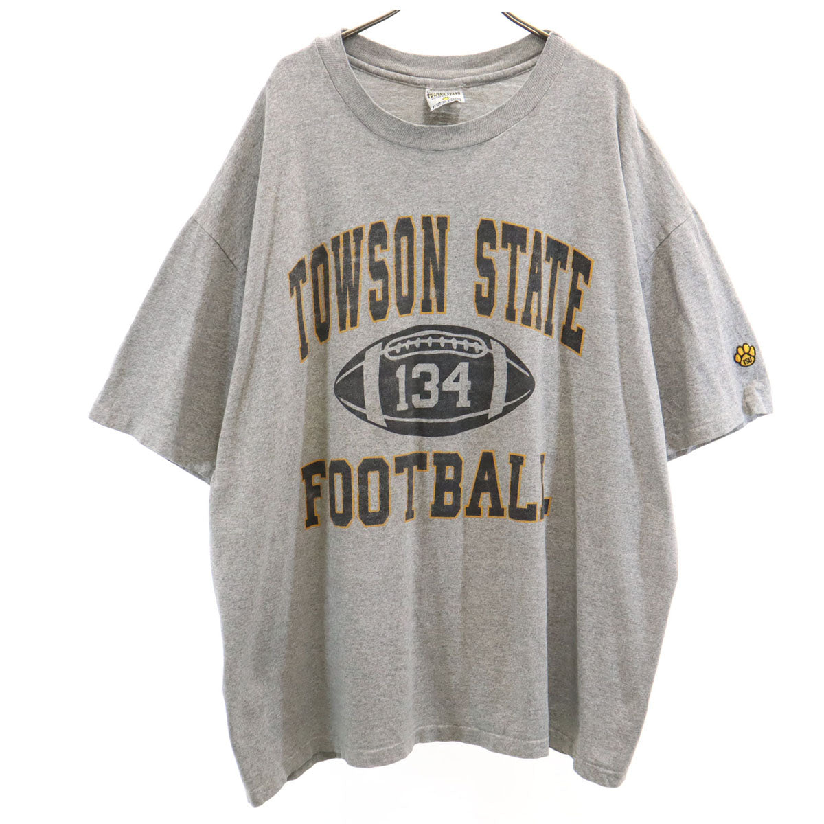 TOWSON STATE 90s USA製 オールド フットボール 半袖 Tシャツ XXL グレー シングルステッチ ビッグサイズ メンズ