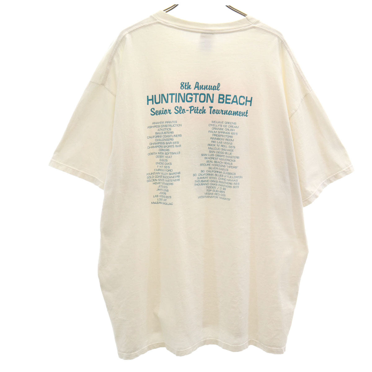 JERZEES ジャージーズ 90s USA製 オールド 1996年 スローピッチ トーナメント 半袖 Tシャツ 2X ホワイト メンズ