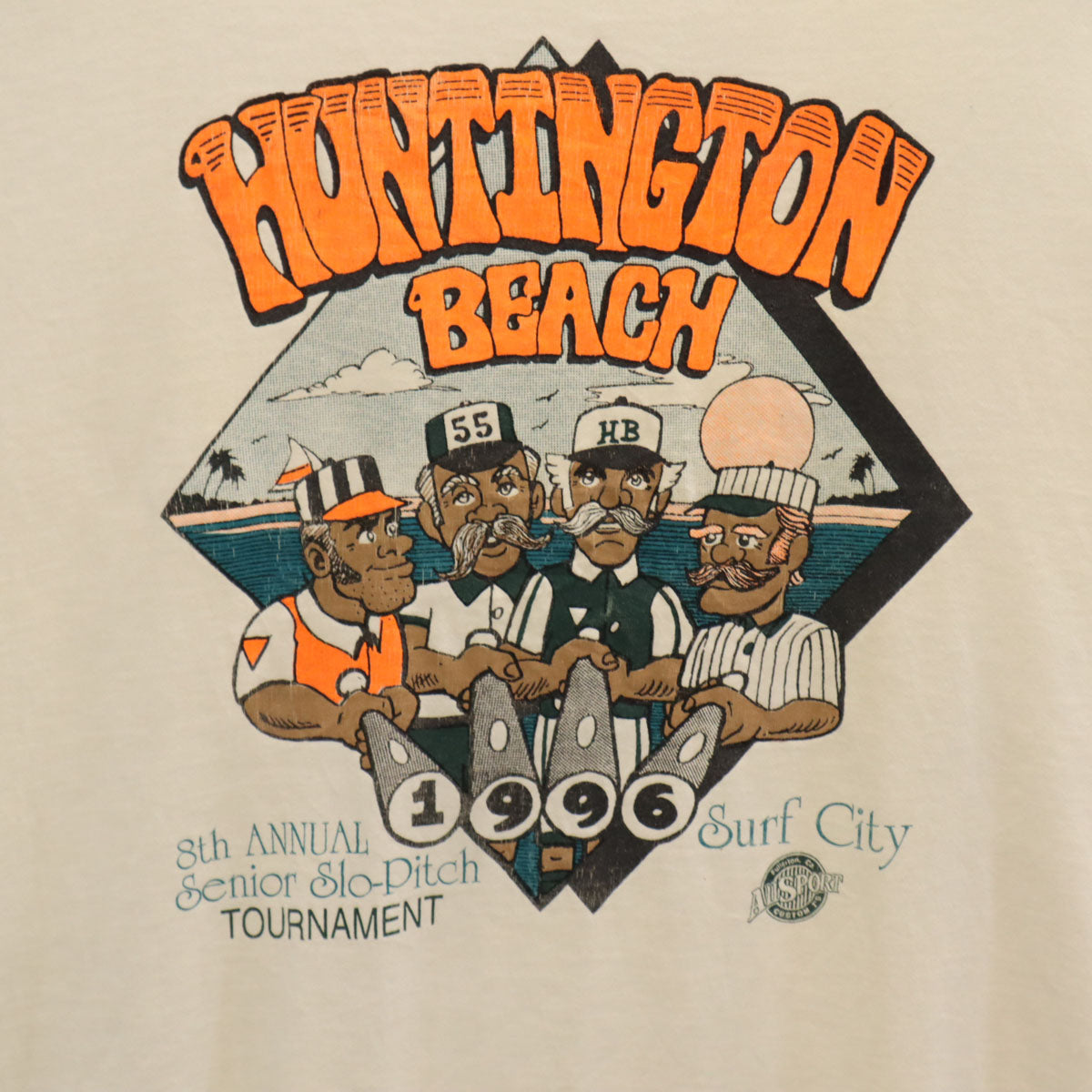 JERZEES ジャージーズ 90s USA製 オールド 1996年 スローピッチ トーナメント 半袖 Tシャツ 2X ホワイト メンズ