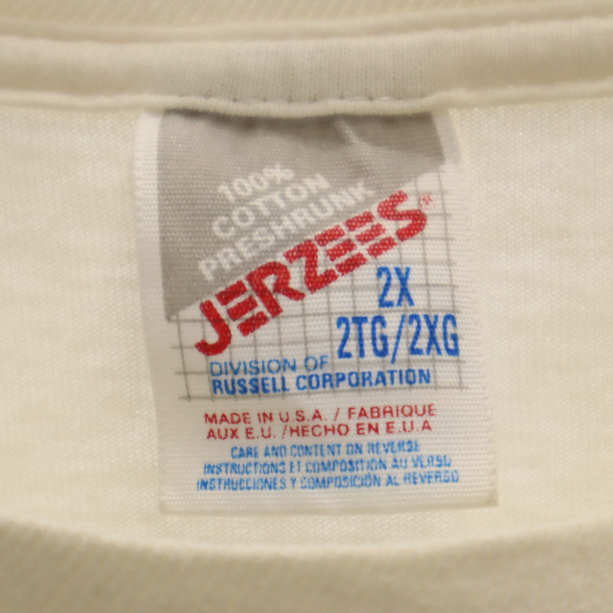 JERZEES ジャージーズ 90s USA製 オールド 1996年 スローピッチ トーナメント 半袖 Tシャツ 2X ホワイト メンズ