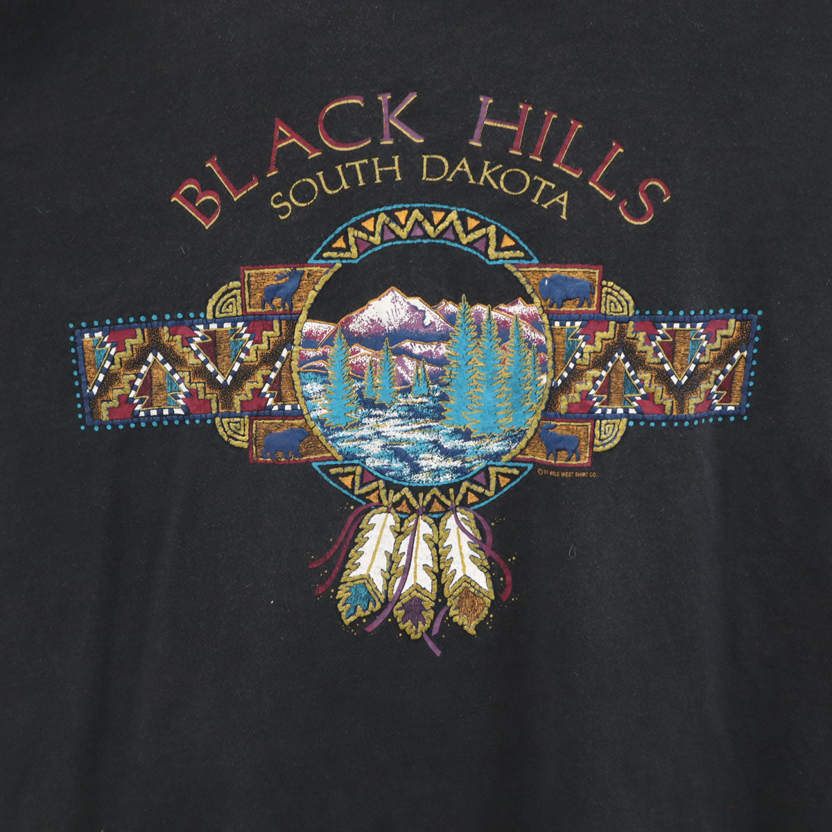 JERZEES ジャージーズ 90s USA製 オールド BLACK HILLS 半袖 Tシャツ XXL ブラック ビッグサイズ メンズ