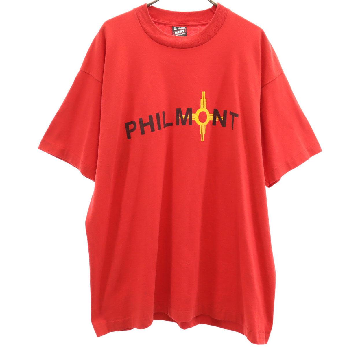 FRUIT OF THE LOOM BEST フルーツオブザルーム ベスト 90s USA製 オールド PHILMONT 半袖 Tシャツ XL レッド シングルステッチ フィルモント メンズ