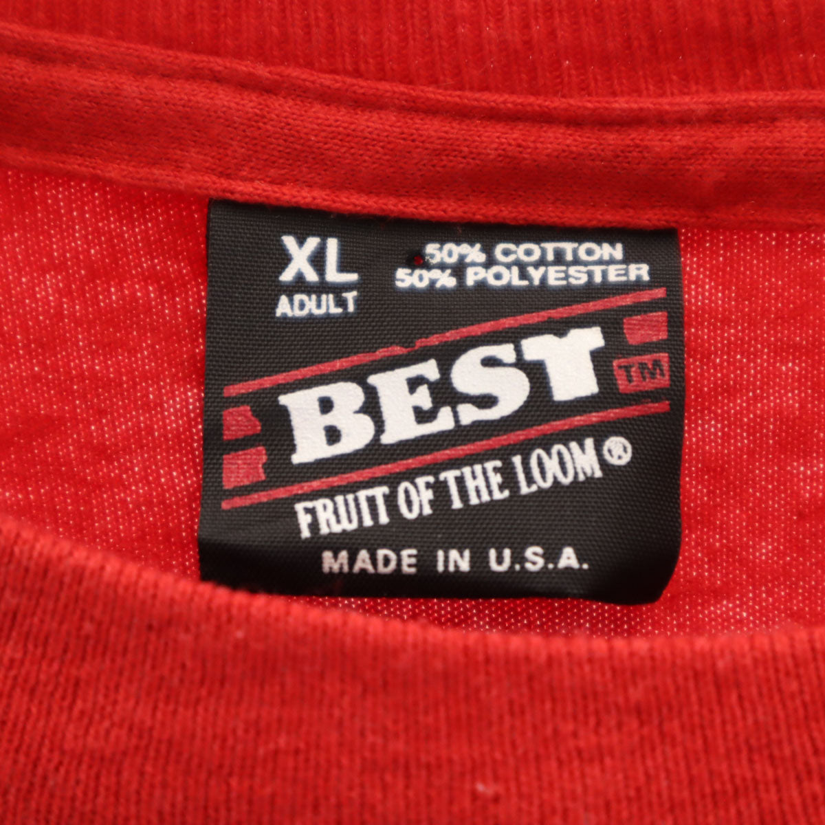 FRUIT OF THE LOOM BEST フルーツオブザルーム ベスト 90s USA製 オールド PHILMONT 半袖 Tシャツ XL レッド シングルステッチ フィルモント メンズ