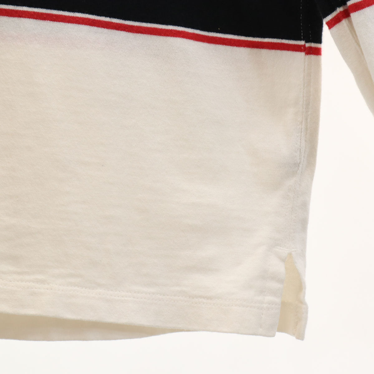 KIIT キート 日本製 ボーダー柄 長袖 Tシャツ ホワイト ロンT メンズ