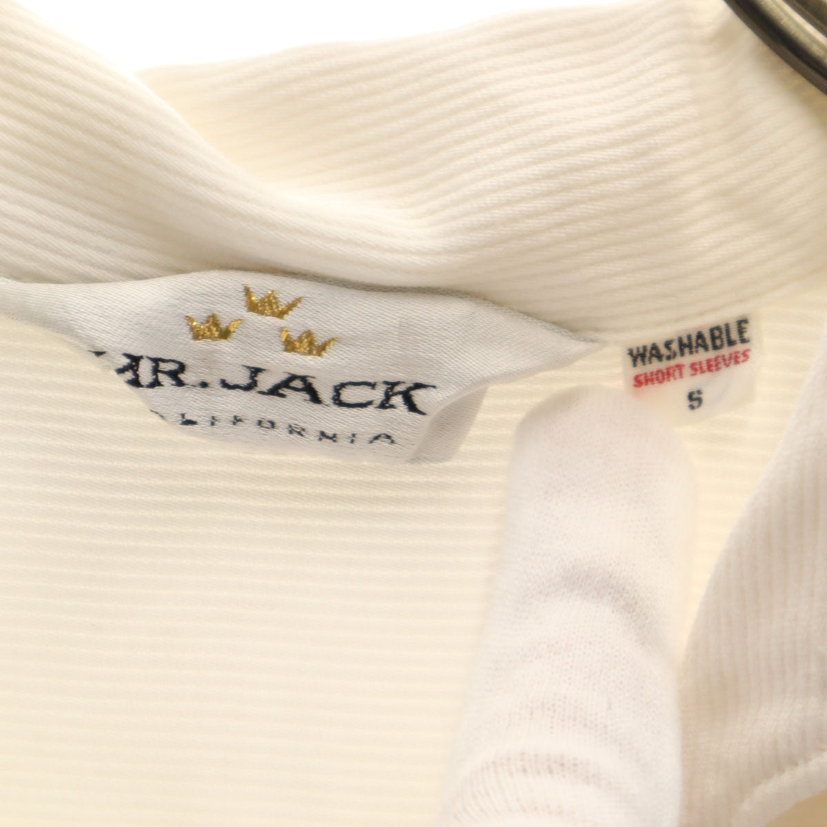 MR.JACK ミスタージャック 50s 60s ヴィンテージ イタリアンカラー 半袖 オープンカラーシャツ S ホワイト メンズ
