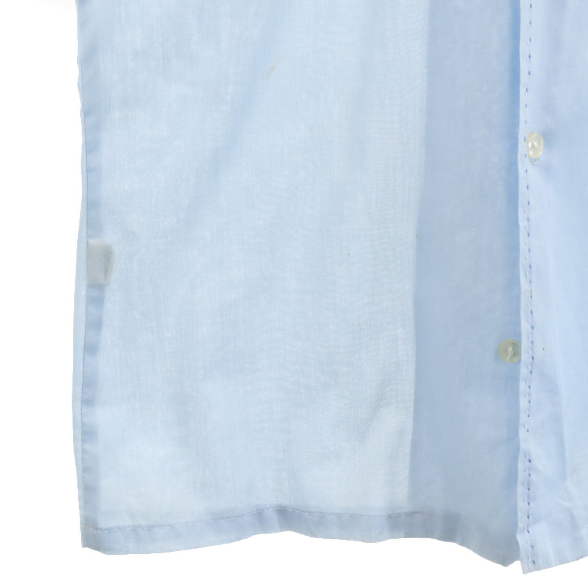 WR. California 70s ヴィンテージ 半袖 オープンカラーシャツ S 水色 メンズ