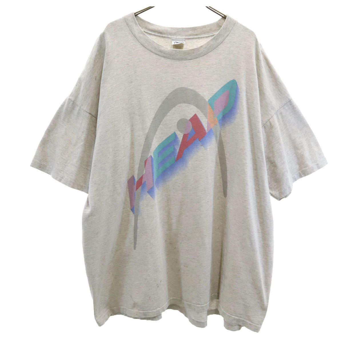 HEAD ヘッド 90s USA製 オールド 半袖 Tシャツ 2X グレー シングルステッチ メンズ
