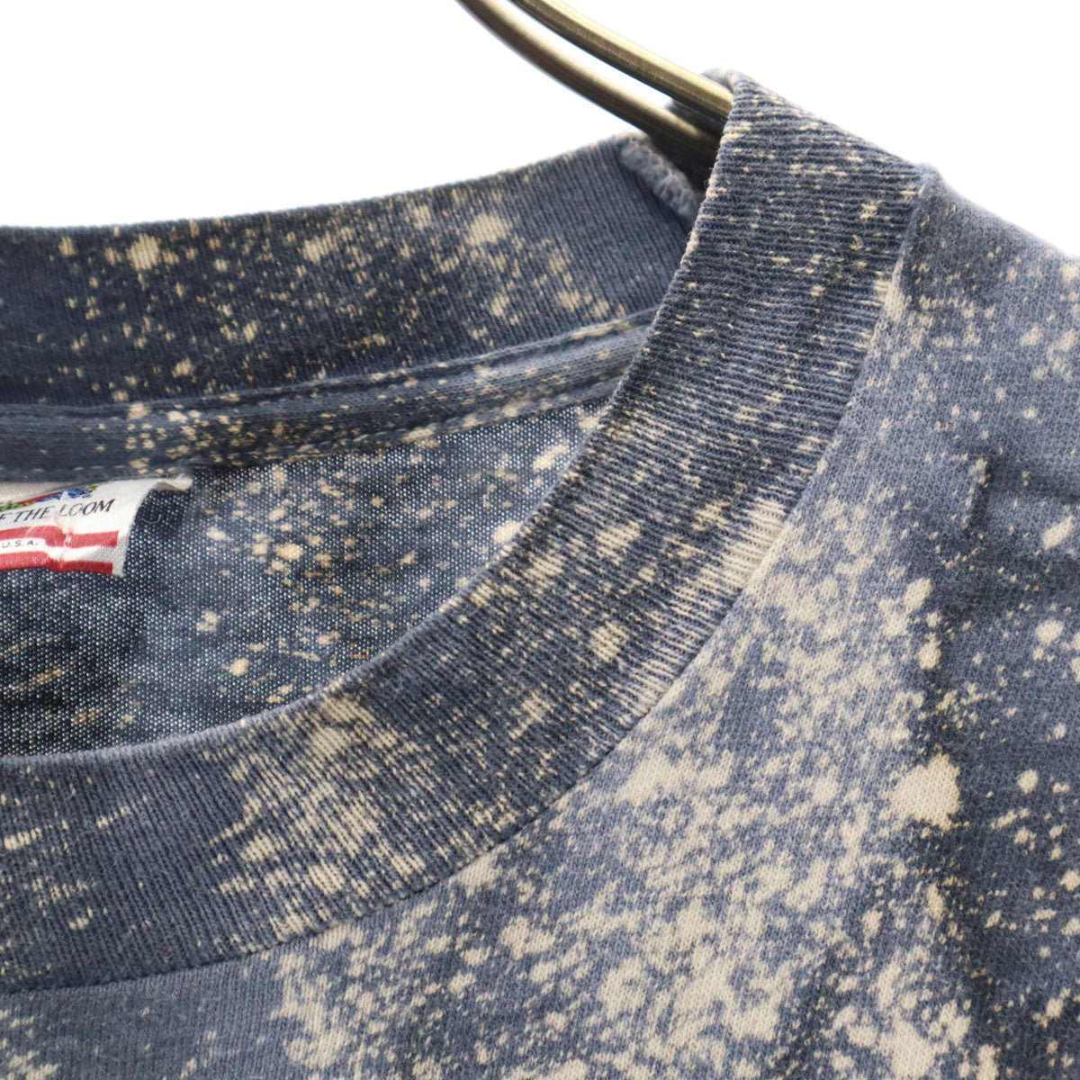 FRUIT OF THE LOOM フルーツオブザルーム 90s USA製 オールド アートプリント 半袖 Tシャツ XL ネイビー シングルステッチ メンズ