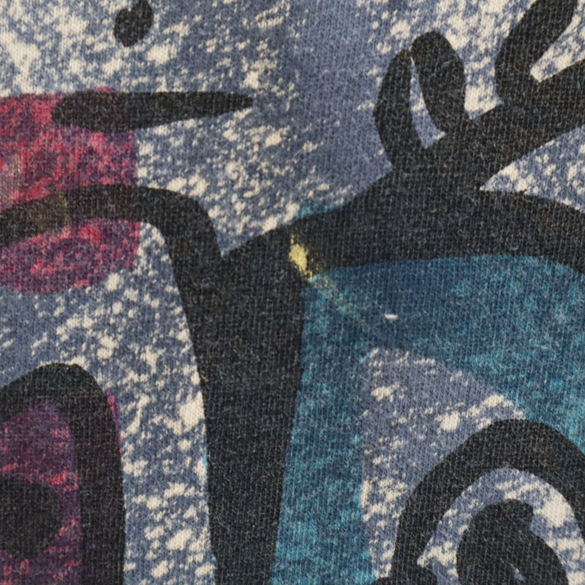 FRUIT OF THE LOOM フルーツオブザルーム 90s USA製 オールド アートプリント 半袖 Tシャツ XL ネイビー シングルステッチ メンズ