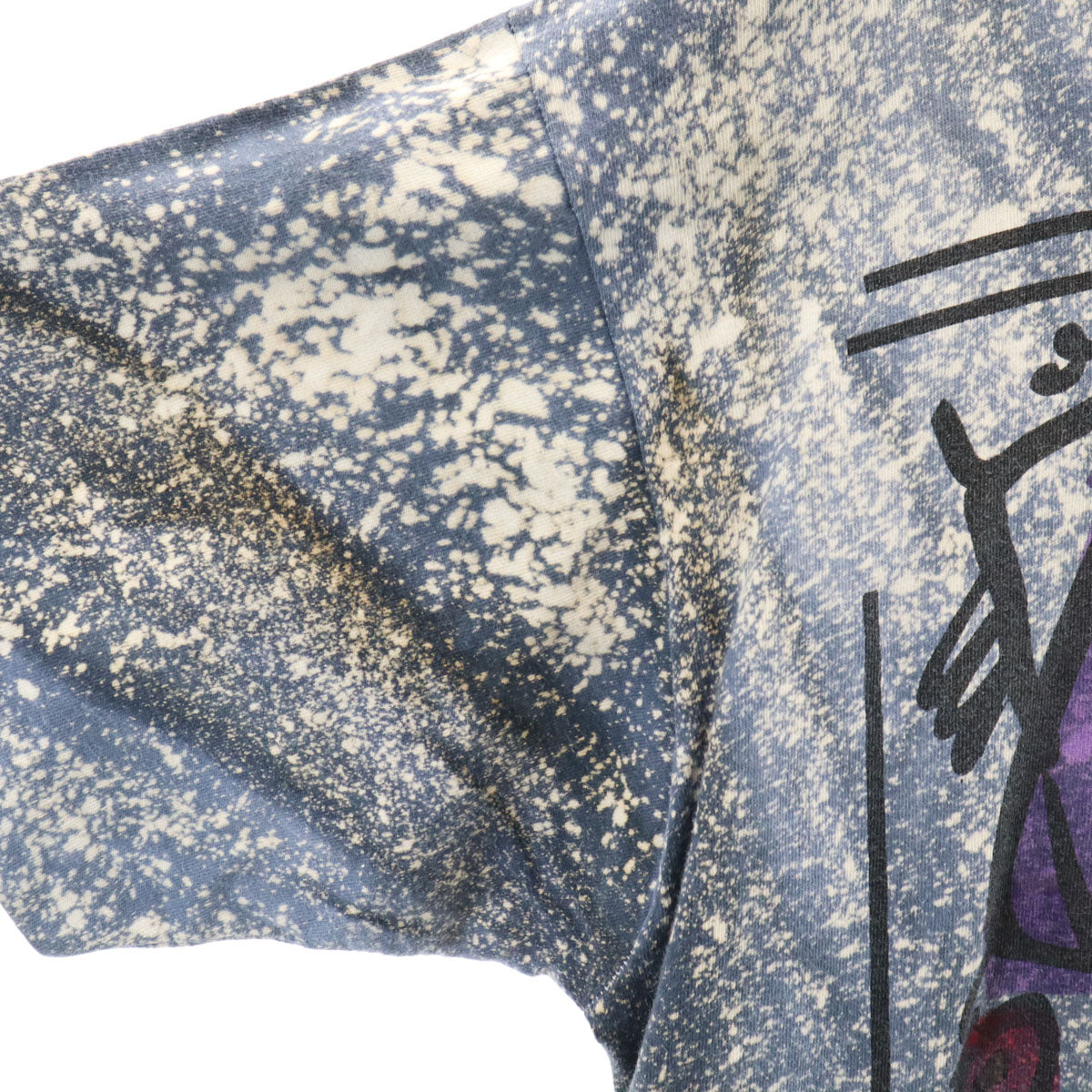 FRUIT OF THE LOOM フルーツオブザルーム 90s USA製 オールド アートプリント 半袖 Tシャツ XL ネイビー シングルステッチ メンズ