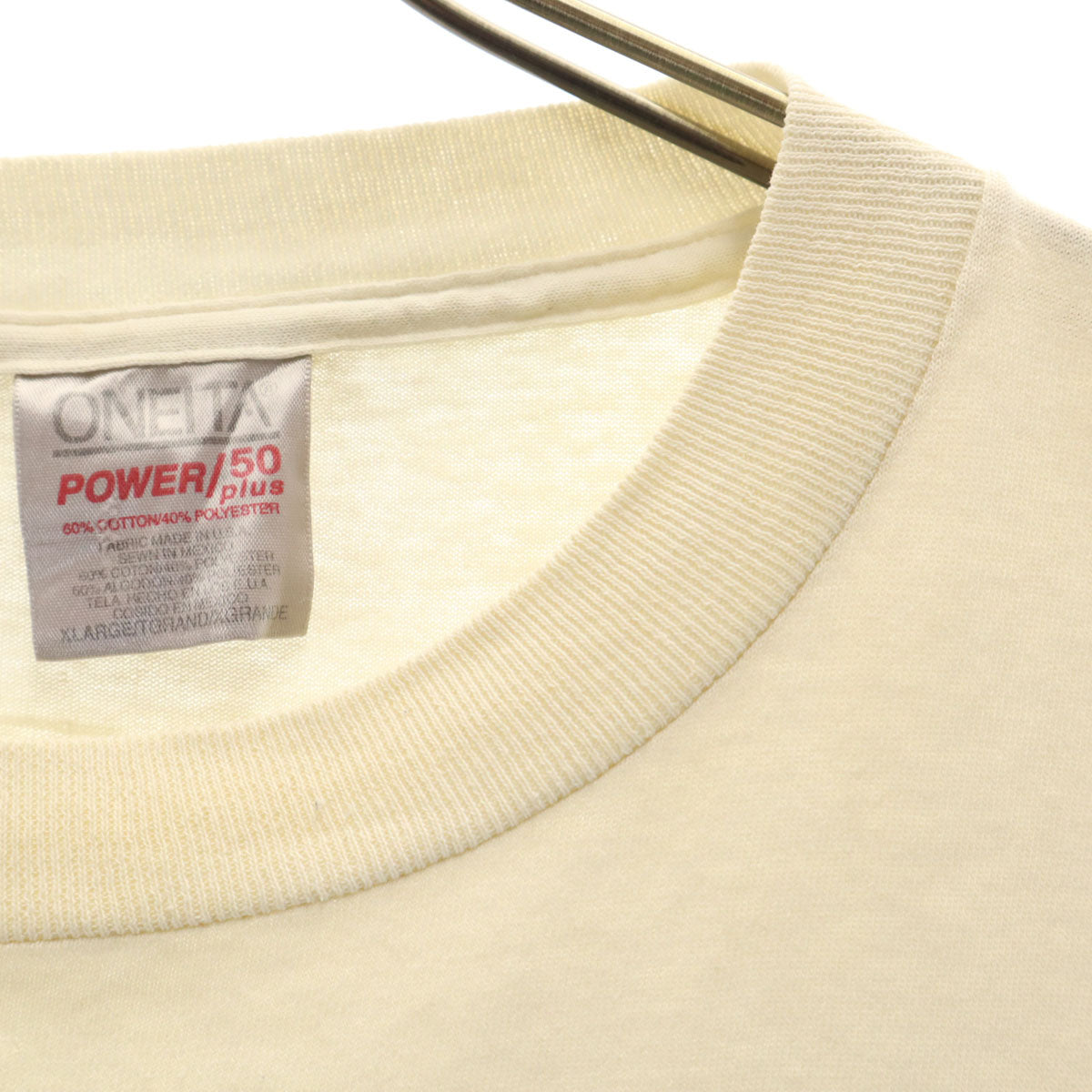 ONEITA オニータ 90s アメリカ海軍 オールド NAVY 半袖 Tシャツ XL アイボリー シングルステッチ アメリカ海軍 メンズ