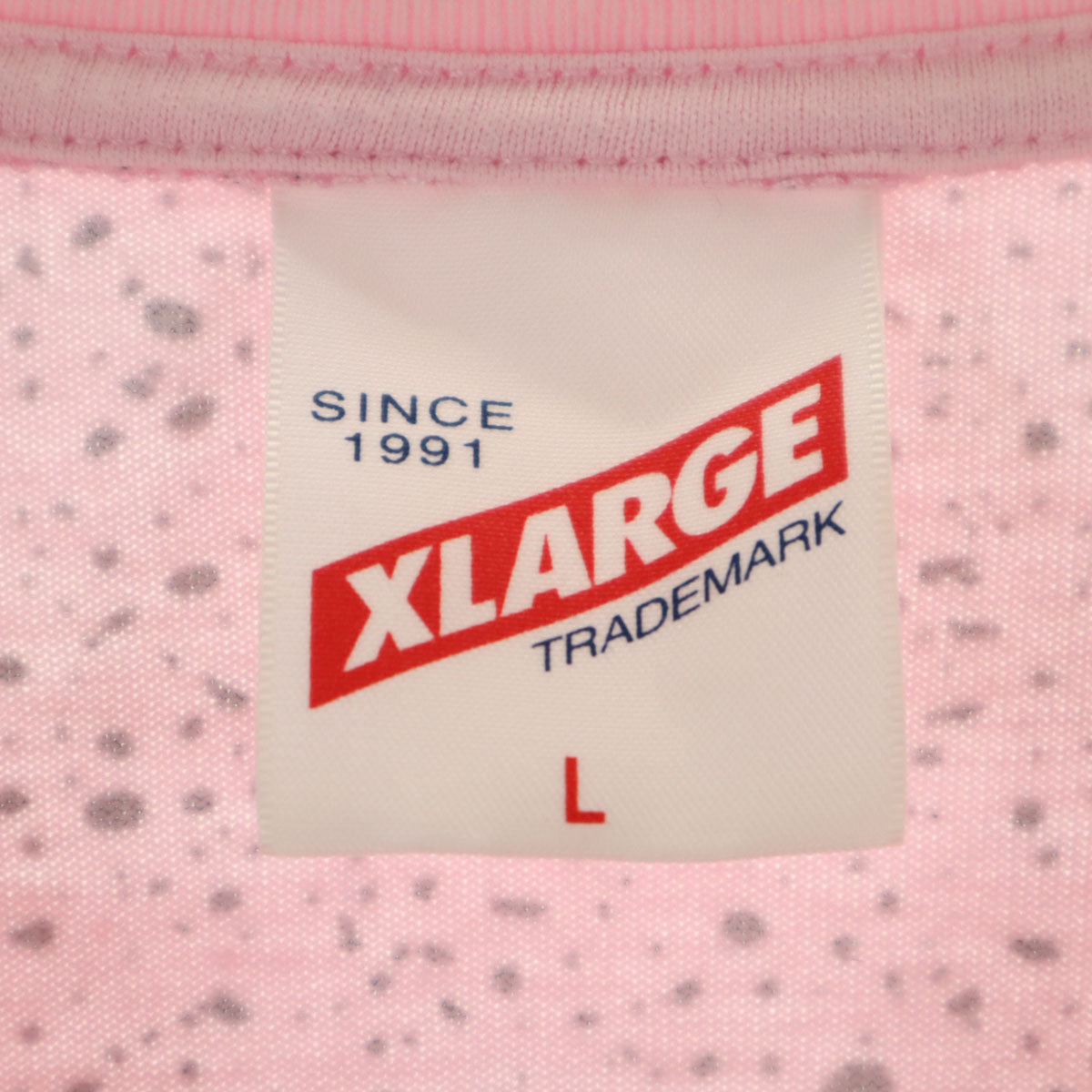 XLARGE エクストララージ 総柄 半袖 Tシャツ L ピンク メンズ