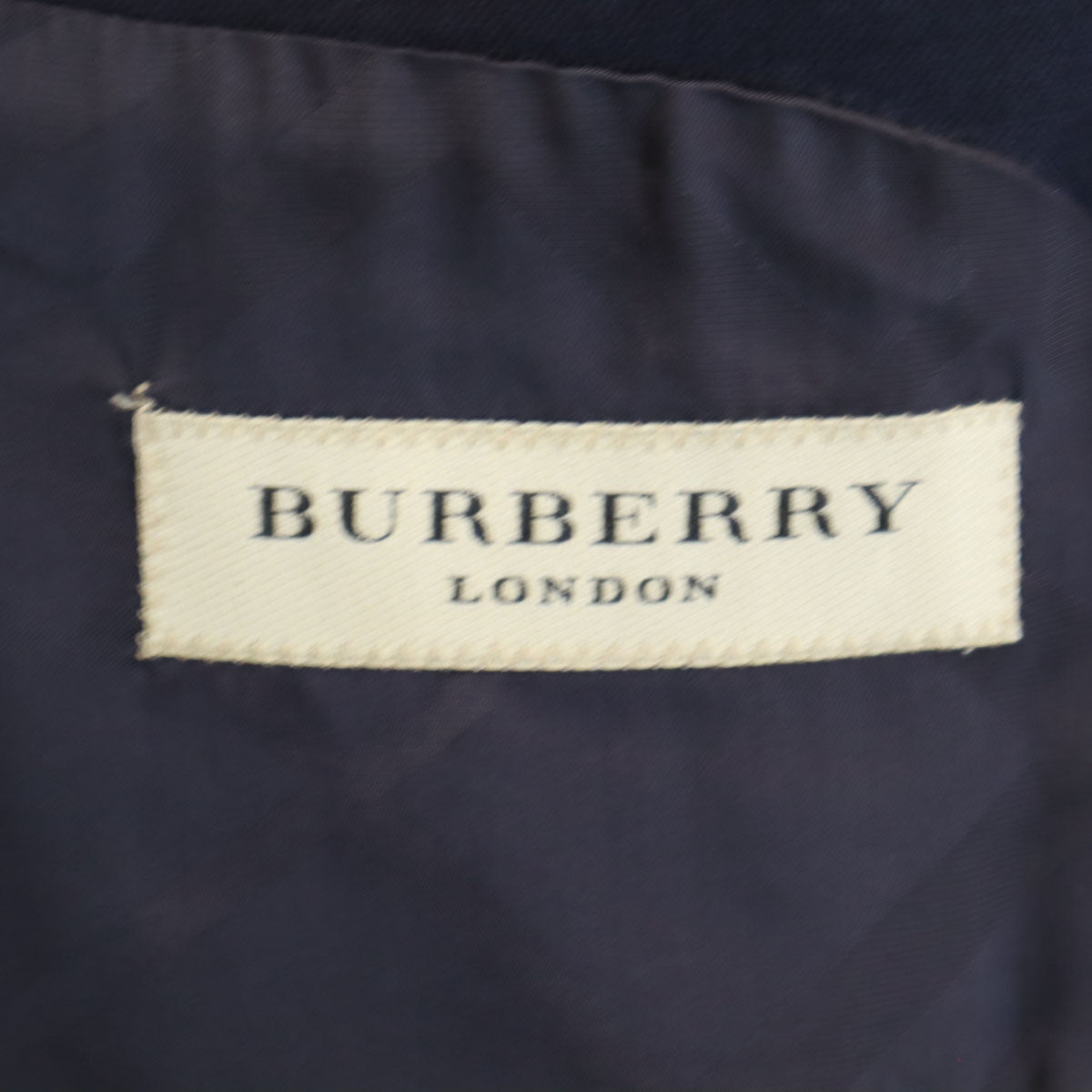 BURBERRY LONDON バーバリーロンドン イタリア製 スーツ 上下 セットアップ 46R ネイビー 衣装カバー付き メンズ