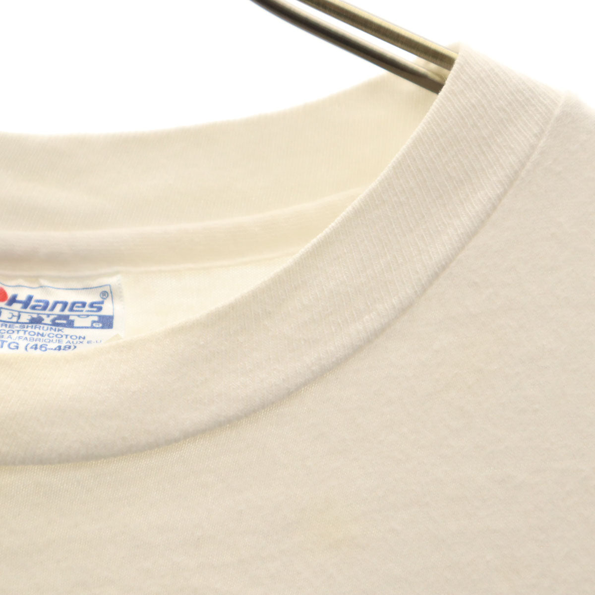 Hanes ヘインズ 80s 90s オールド USA製 バレーボール 半袖 Tシャツ XL ホワイト シングルステッチ BEEFY-T メンズ