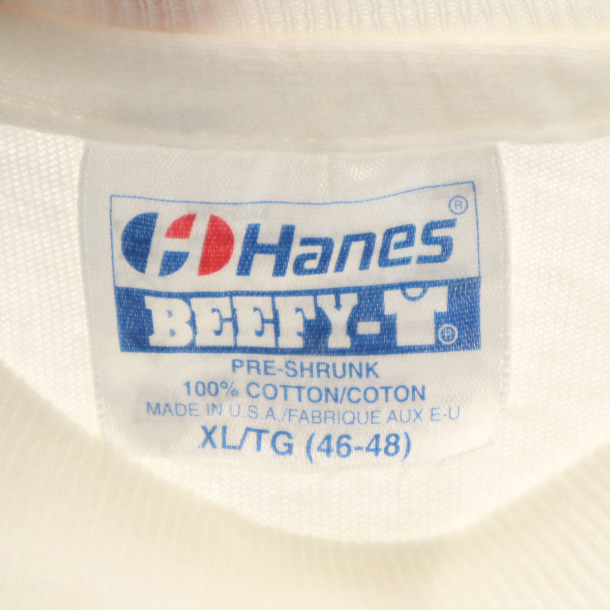 Hanes ヘインズ 80s 90s USA製 オールド アメリカンフットボール RIDER HATERS 半袖 Tシャツ XL ホワイト シングルステッチ BEEFY-T メンズ