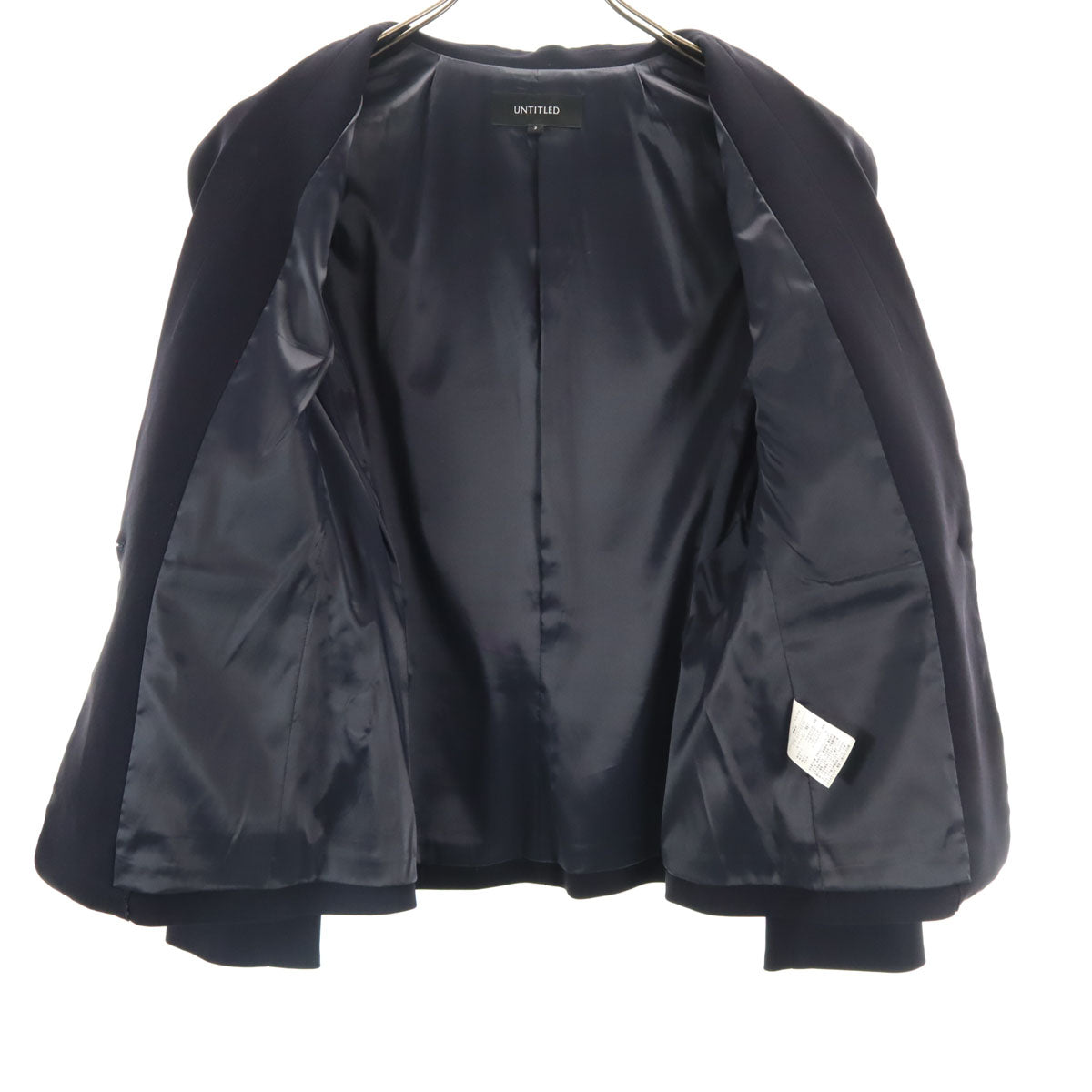 UNTITLED アンタイトル 日本製 スカートスーツ 上下 セットアップ 2 ネイビー レディース