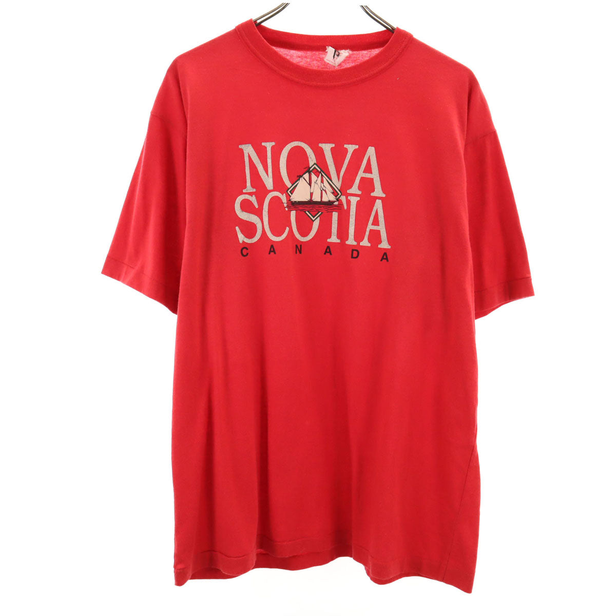 80s 90s カナダ製 オールド 半袖 Tシャツ XL レッド シングルステッチ メンズ