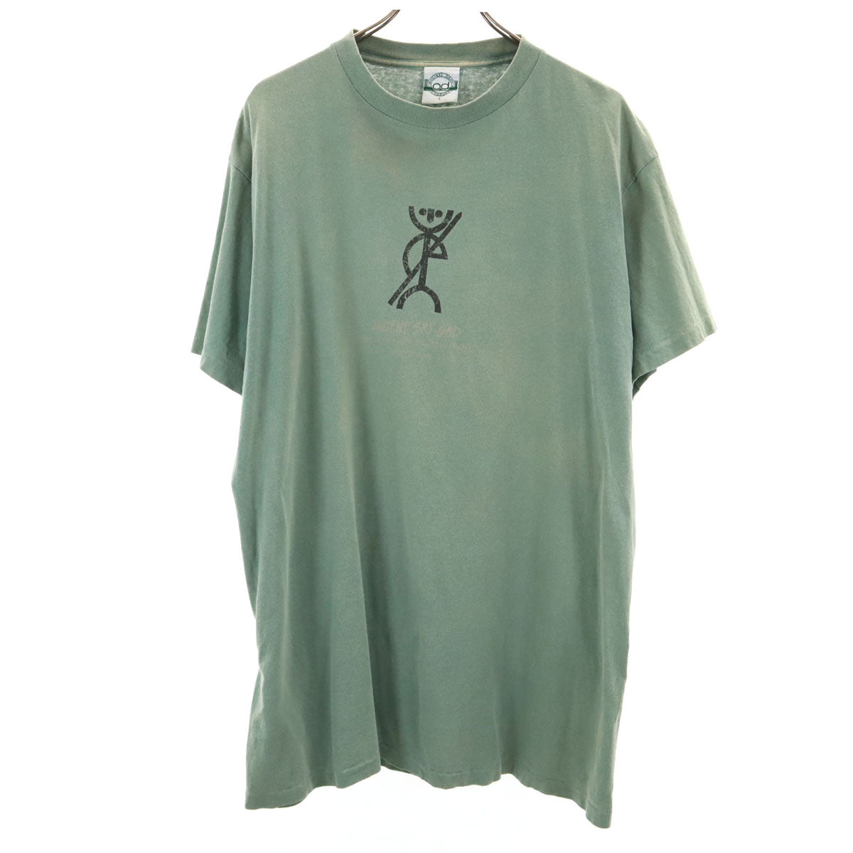 od ORIGINAL DE&ICN COMPANY 90s USA製 オールド 半袖 Tシャツ L グリーン系 シングルステッチ メンズ