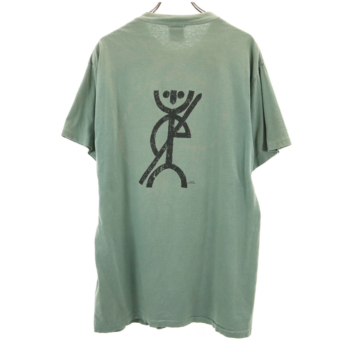 od ORIGINAL DE&ICN COMPANY 90s USA製 オールド 半袖 Tシャツ L グリーン系 シングルステッチ メンズ