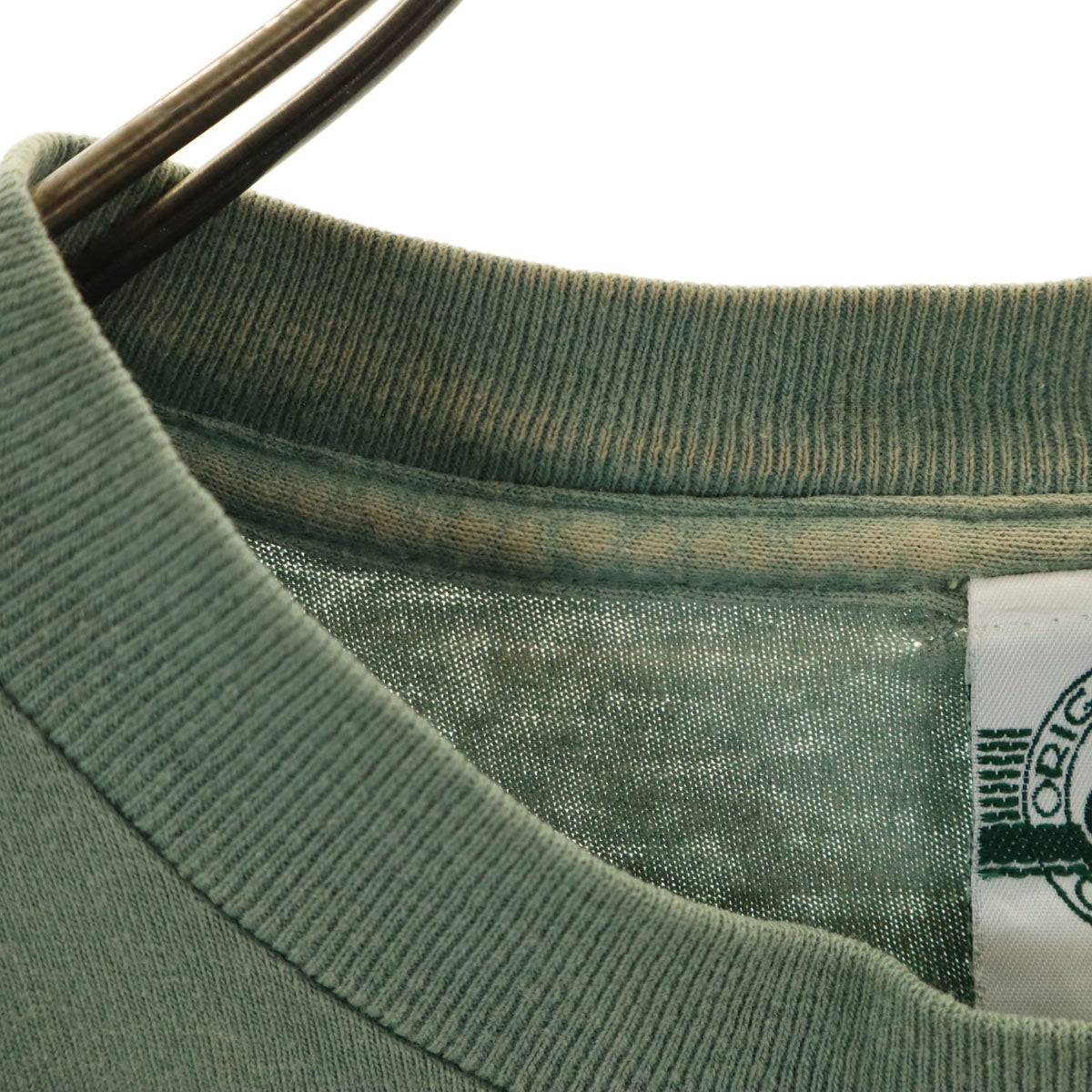 od ORIGINAL DE&ICN COMPANY 90s USA製 オールド 半袖 Tシャツ L グリーン系 シングルステッチ メンズ