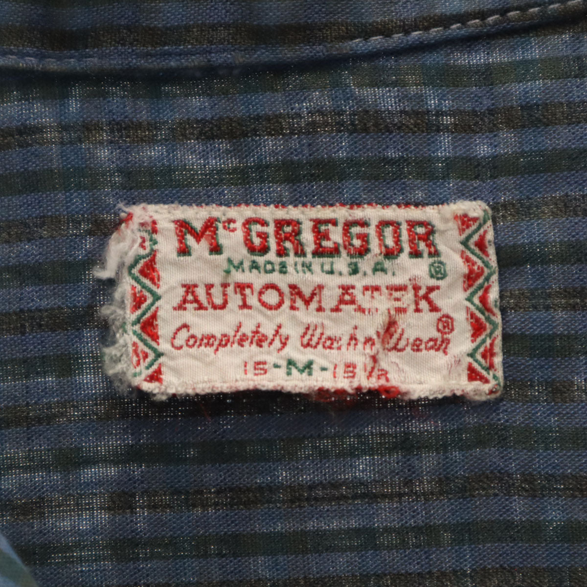 McGregor マクレガー 60s ヴィンテージ USA製 チェック柄 半袖 オープンカラーシャツ M チャコールグレー メンズ