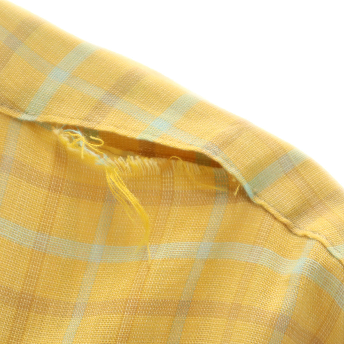 Stephens 60s ヴィンテージ チェック柄 半袖 シャツ XL イエロー系 メンズ