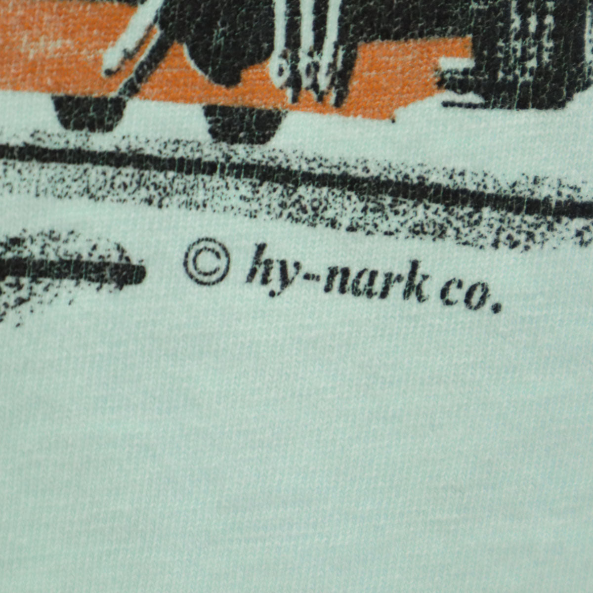 Hanes ヘインズ 80s 90s USA製 オールド 鉄道プリント 半袖 Tシャツ XL ミント系 シングルステッチ BEEFY-T メンズ