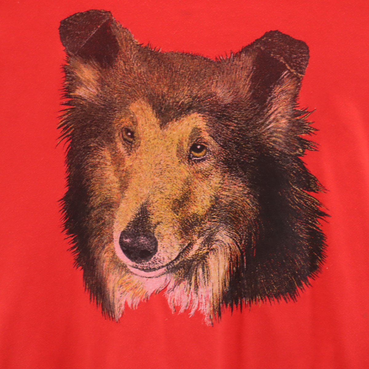 MTF 90s カナダ製 オールド シェットランドシープドッグ プリント 半袖 Tシャツ XXL レッド シングルステッチ 犬 ビッグサイズ メンズ