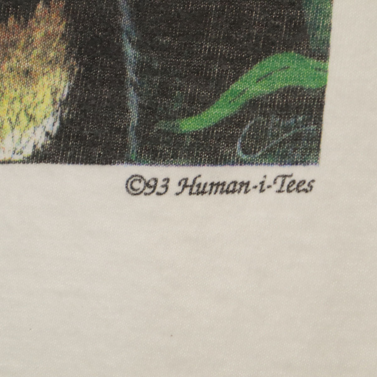 anvil アンヴィル 90s USA製 オールド ヒューマンアイ パンダ プリント 半袖 Tシャツ 2X ホワイト シングルステッチ アニマル柄 メンズ