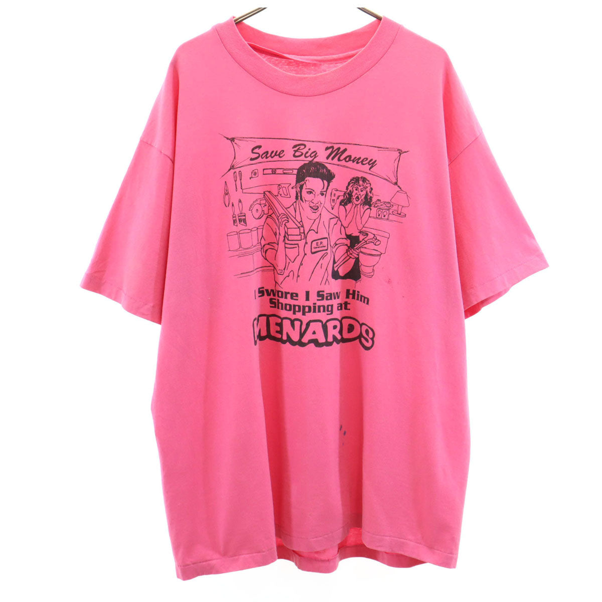OLD オールド 90s エルヴィス・プレスリー 半袖 Tシャツ ピンク シングルステッチ Elvis Presley メンズ