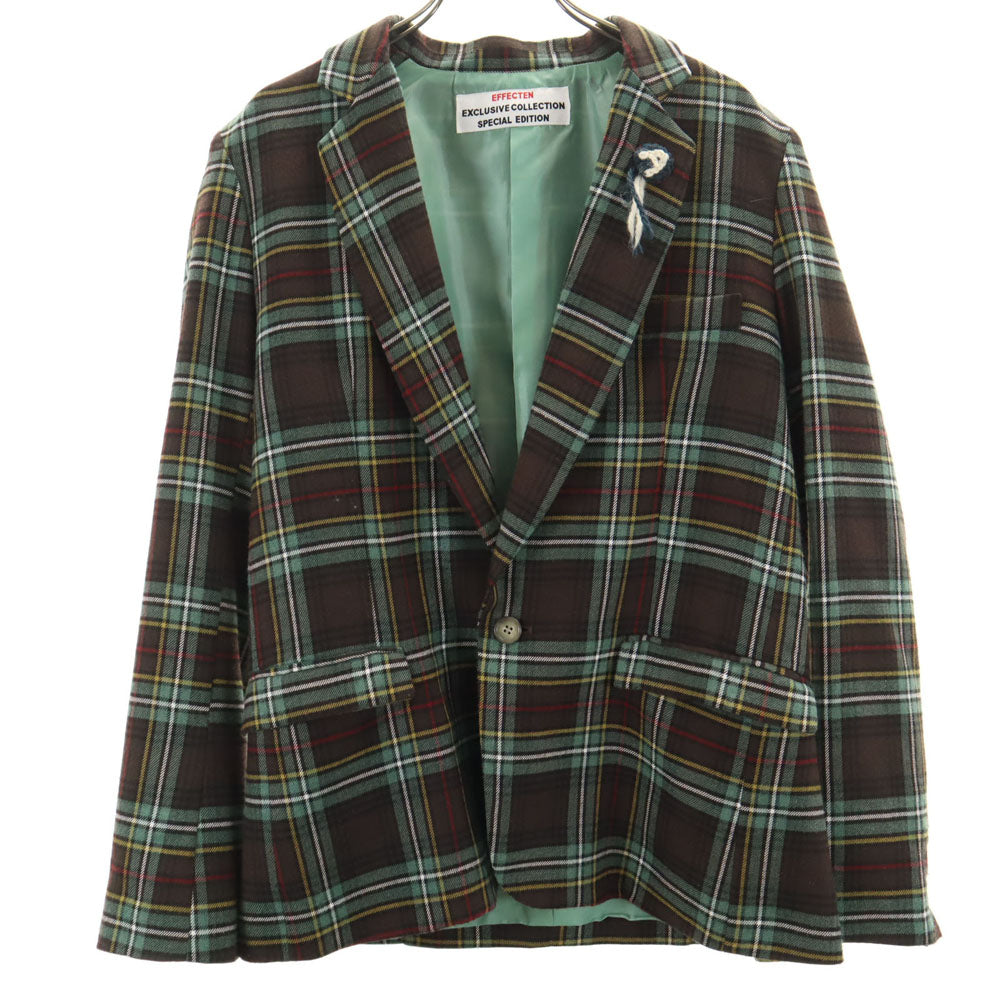 EFFECTEN エフェクテン 日本製 チェック柄 テーラードジャケット L メンズ