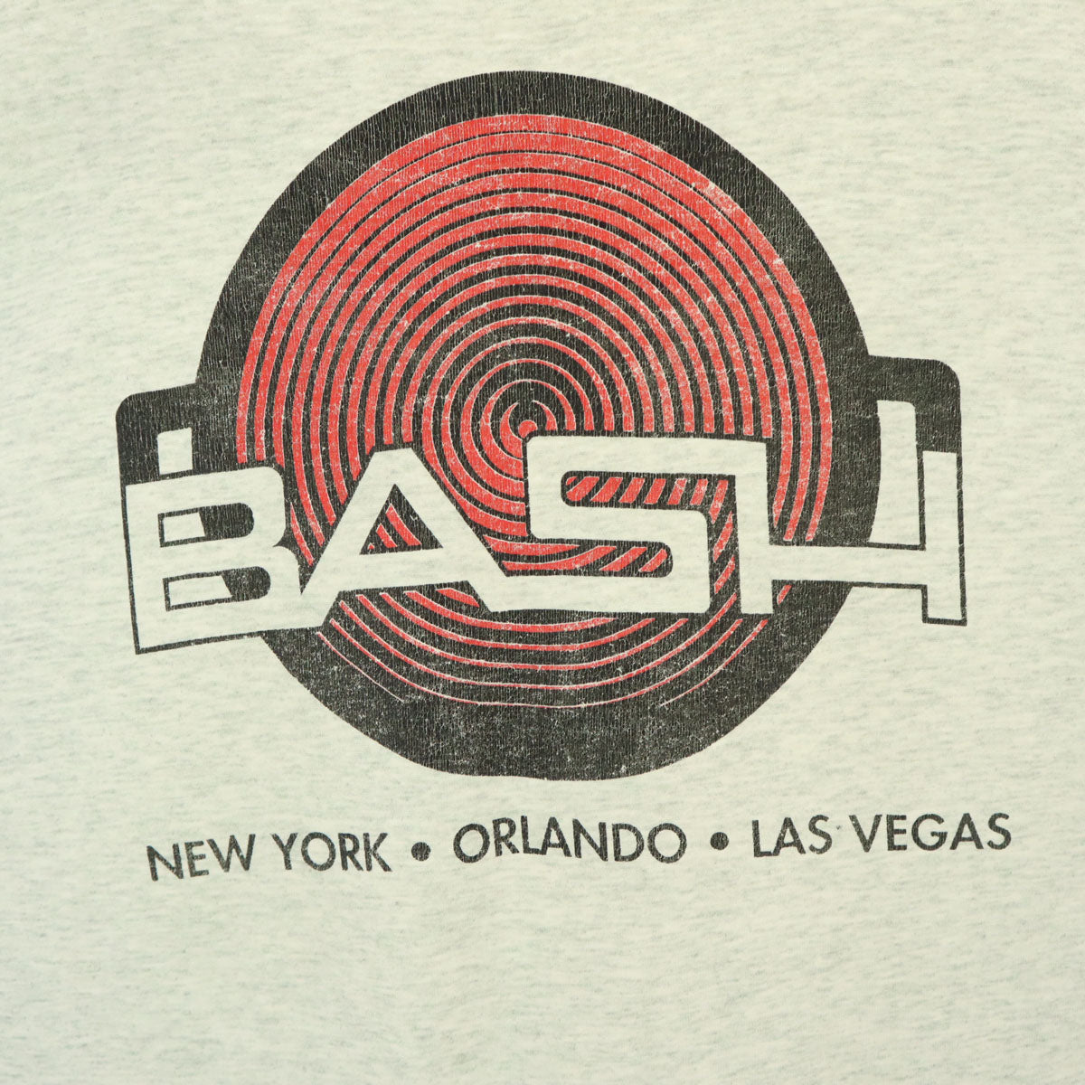 FRUIT OF THE LOOM BEST フルーツオブザルーム ベスト 90s USA製 オールド バックプリント BASH 半袖 Tシャツ XL グレー シングルステッチ 企業モノ メンズ