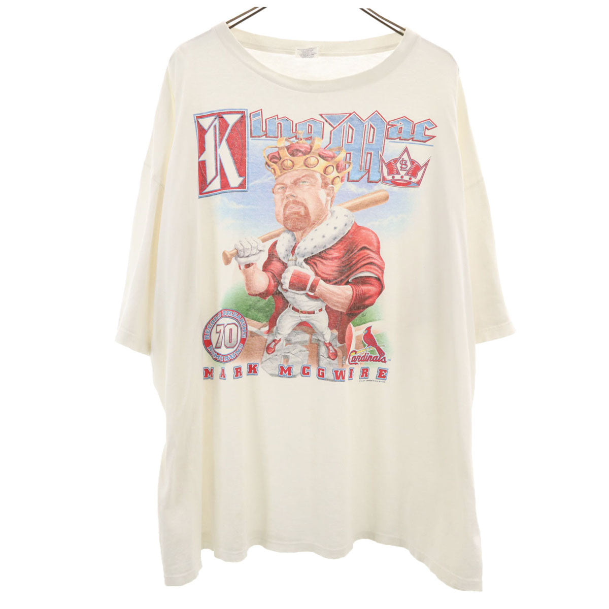 STARTER スターター 90s オールド MLB セントルイス・カージナルス マーク・マグワイア 半袖 Tシャツ XXL ホワイト 野球 ベースボール ビッグサイズ メンズ
